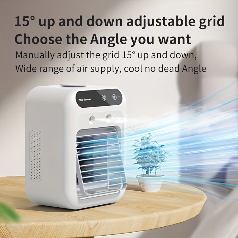 Portable All-In-One Air Cooler, Mini Humidifier Fan with Cooling Function