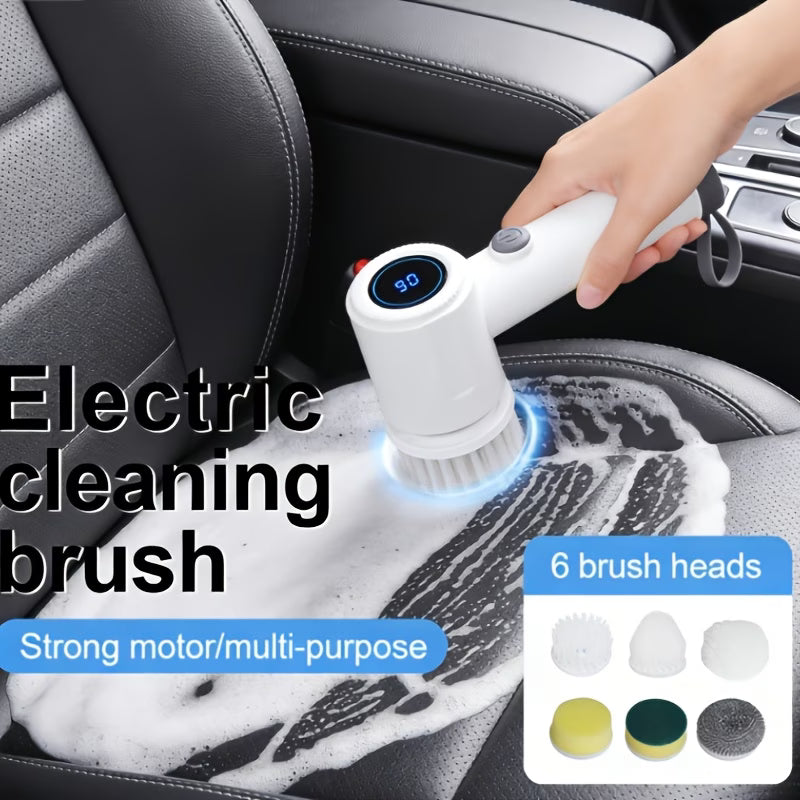 6-in-1 Multifunctional Electric Cleaning Brush, Cordless & Rechargeable