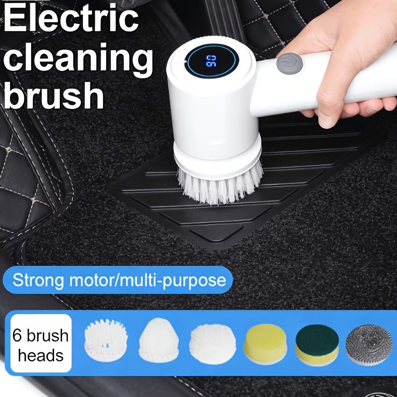 6-in-1 Multifunctional Electric Cleaning Brush, Cordless & Rechargeable