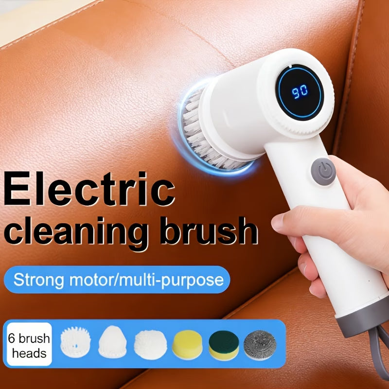 6-in-1 Multifunctional Electric Cleaning Brush, Cordless & Rechargeable