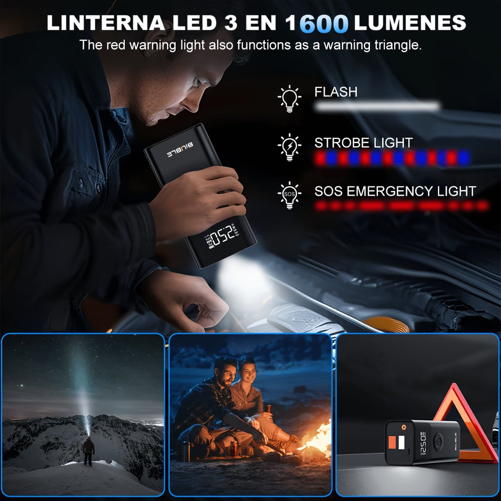 Portable Car Battery Jump Starter, 8000A 12V Jump Starter with Tyre Inflator