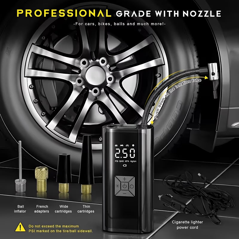 Portable Cordless Tire Inflator Air Compressor
