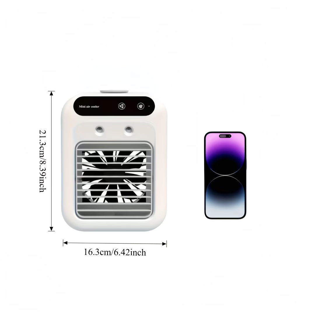 Portable All-In-One Air Cooler, Mini Humidifier Fan with Cooling Function