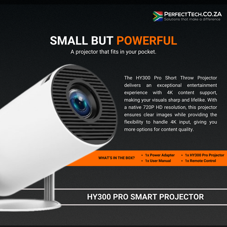 4k Ultra HD Smart Projector with Remote