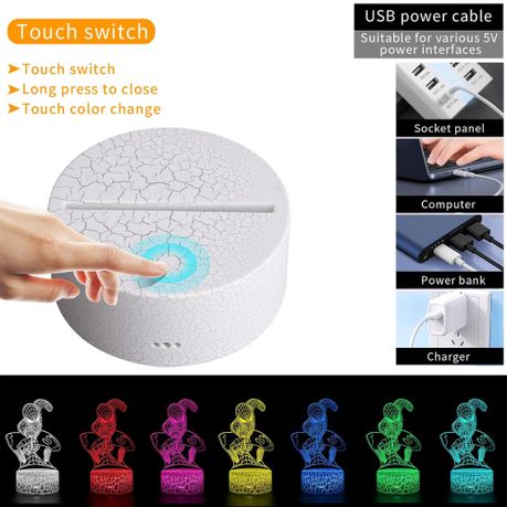 3D Illusion Night Light 16 Colors Changing Spider Man Decor Lamp for Kids