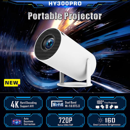 4k Ultra HD Smart Projector with Remote