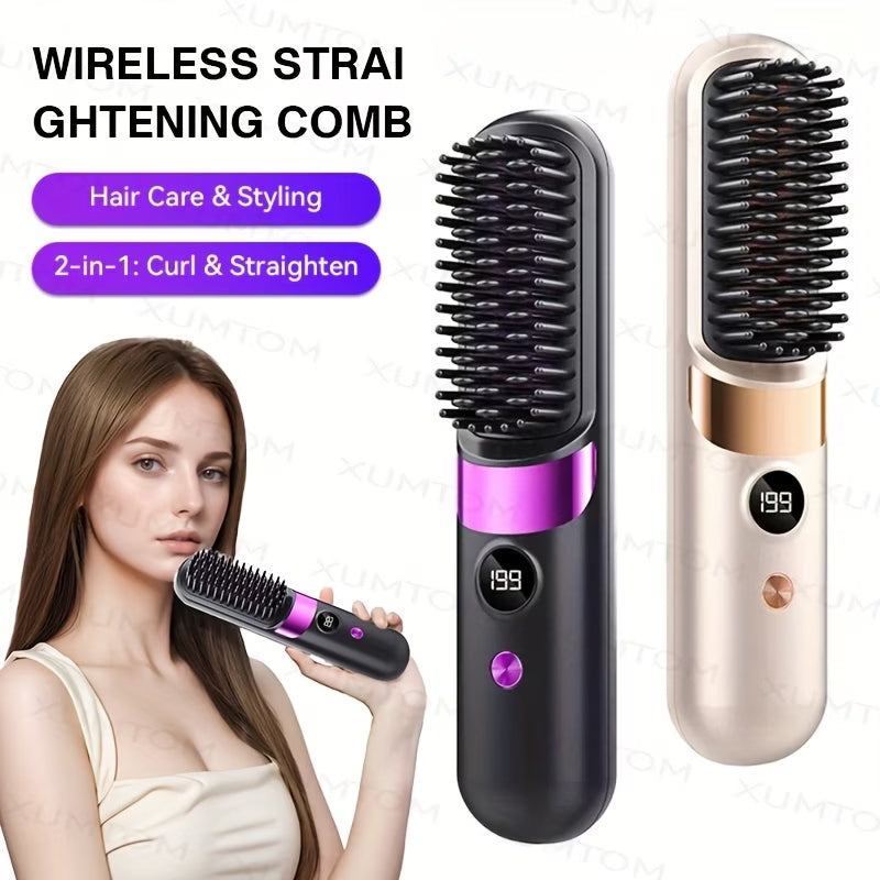 Multifunctional Hair Straightener Brush